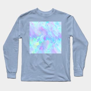 Blue and Purple Abstract Art Long Sleeve T-Shirt